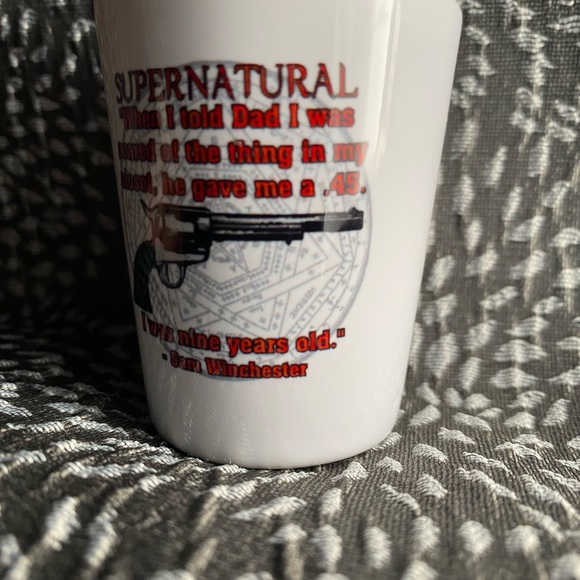Supernatural Themed White Shot Glass - Picture 3 of 5